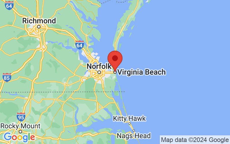 Map of Virginia Beach, Virginia